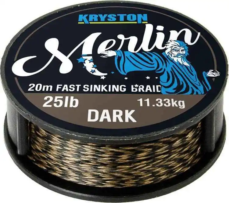 Kryston návazcová šňůrka Merlin Fast Sinking Braid Černá 20m Koupit Online