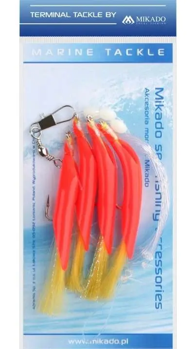 Autentický Mikado návazec Hair Tube Rig 3/0 - ČERVENÁ/ŽLUTÁ