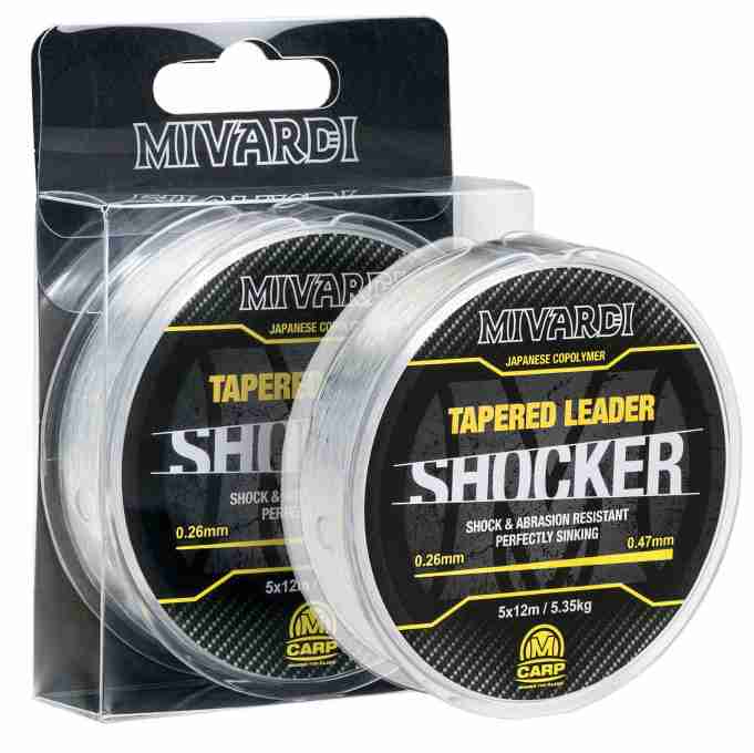 Akce Mivardi ujímaný vlasec Shocker Tapered Leader 0,47mm