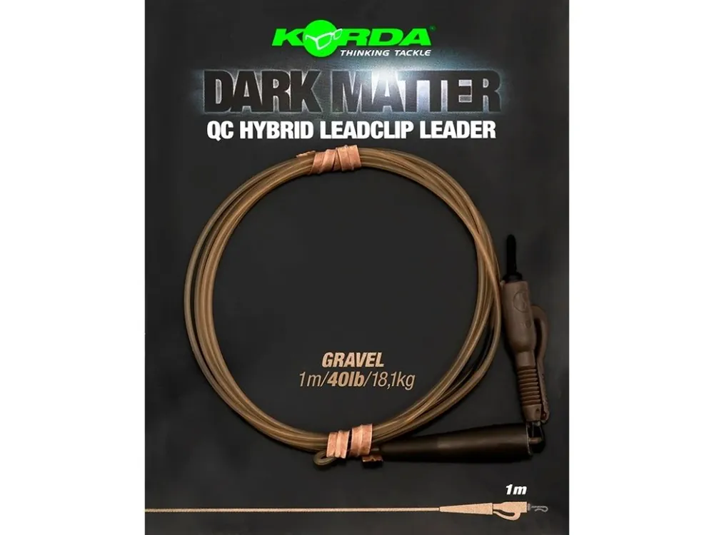 Korda Dark Matter Leader QC Hybrid Clip Gravel 100 cm Akční Cena