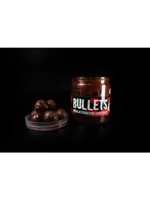 Cenově Výhodný G.B.U. BULLETS SQUID 77 dipované boilies 24 mm 200 ml