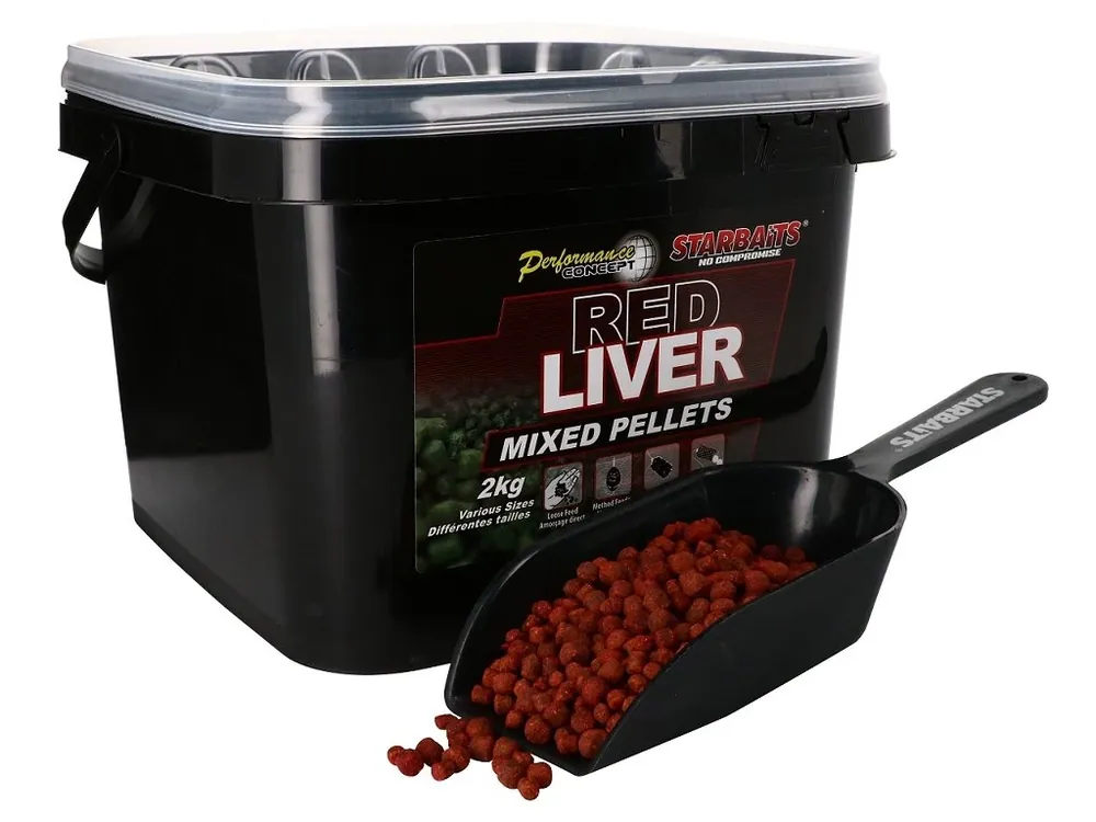Starbaits Red Liver Pelety Mixed 2kg Výprodej