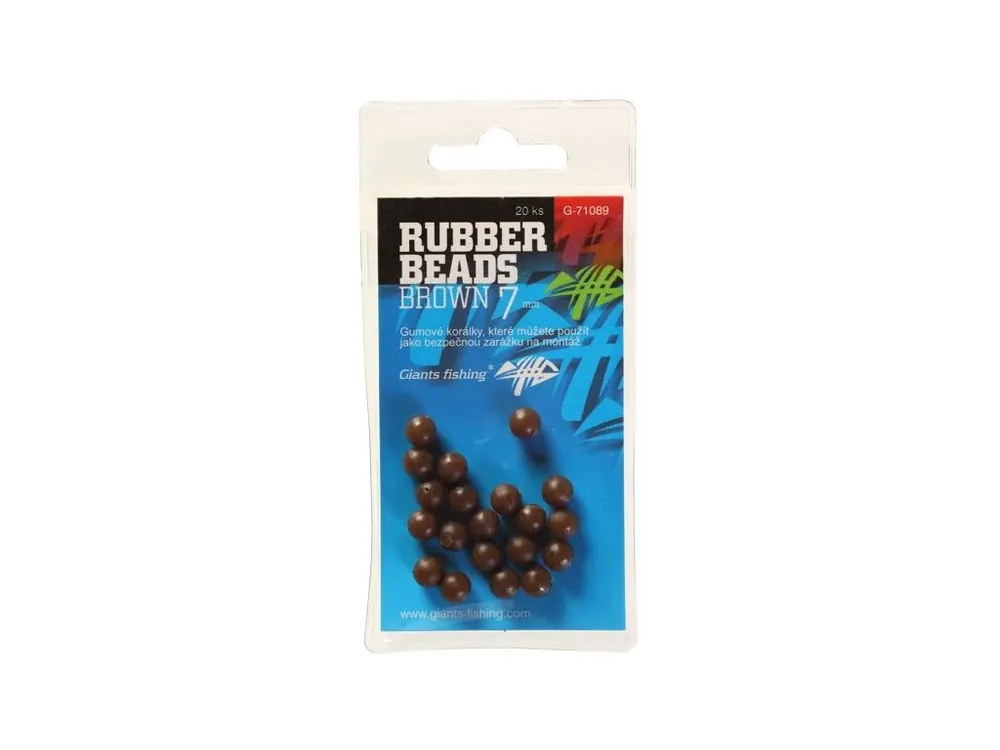 GIANTS FISHING GUMOVÉ KULIČKY RUBBER BEADS TRANSPARENT BROWN 4MM,20KS Horká Nabídka