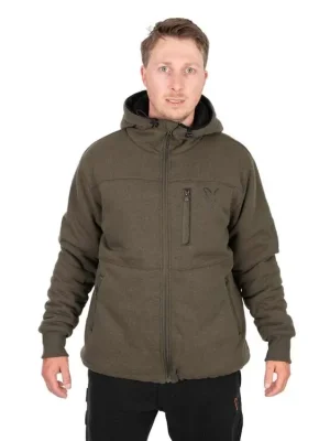 Akční Cena Fox Collection Sherpa Jacket Green & Black