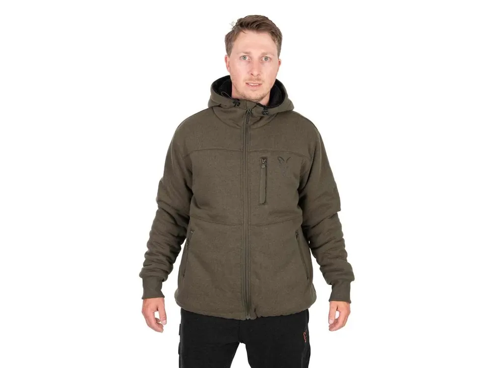 Akční Cena Fox Collection Sherpa Jacket Green & Black