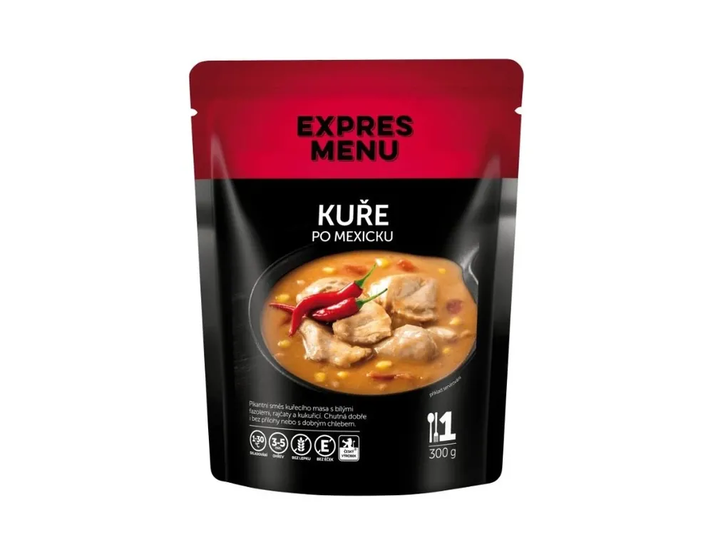 Expres menu Kuře po mexicku 1 porce (300 g) Levný