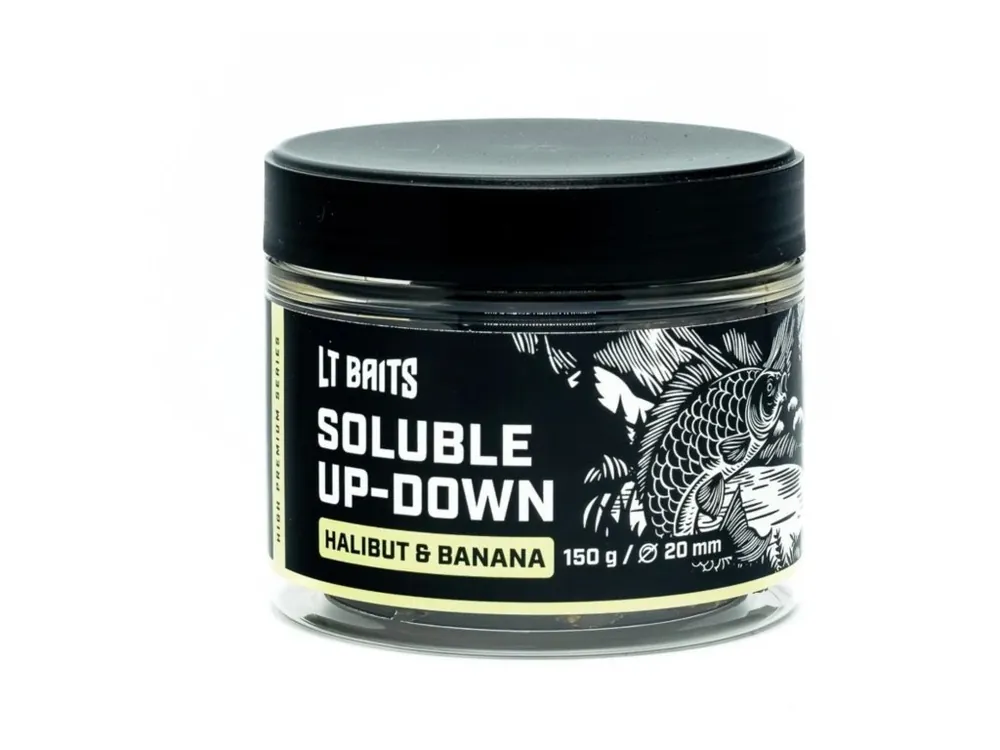 Nová Kolekce LT Baits Rozpustné Boilies Halibut & Banana 24 mm / 150 g