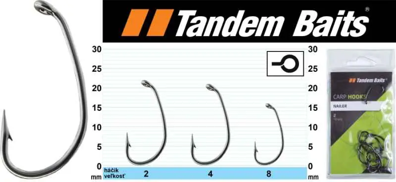 Must-Have TANDEM Baits Nailer - háček s očkem vel. 4, 10ks