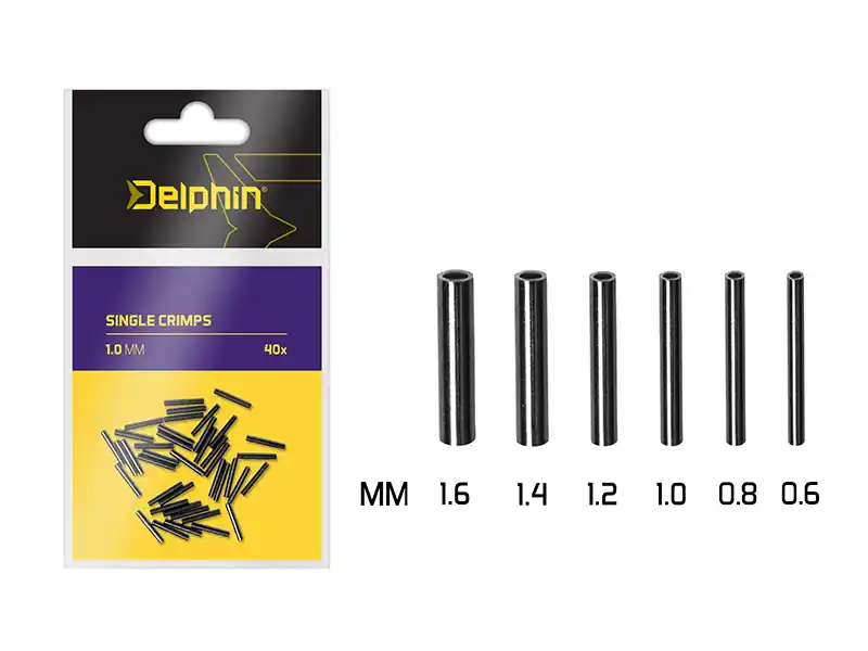 Super Cena Delphin Single CRIMPS /40ks 1.0mm