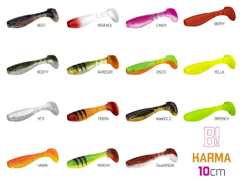 Umělá nástraha Delphin KARMA UVs / 5ks 10cm/RedFACE Top Prodej