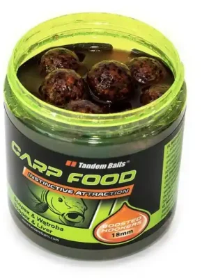 Expresní Doručení Carp Food Boosted Hookers - dipované boilies 18 mm 300g Černý Halibut