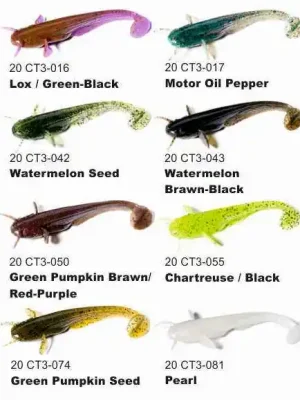 Dipované umělé nástrahy FishUP Catfish 75mm / 8ks Barva: Green Pumpkin Seed Horká Nabídka