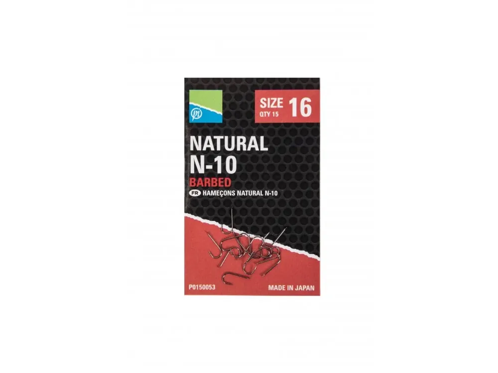 Nízká Cena Preston Háček Natural N-10 hooks Velikost háčku 12