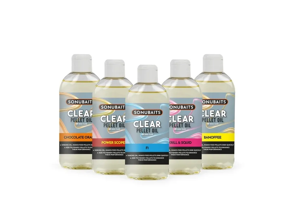 Tovární Cena Sonubaits Clear Pellet Oil 250 ml Příchuť F1