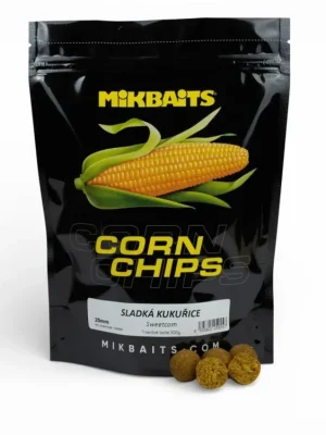 Akční Nabídka Mikbaits Corn Chips boilie 300g - Sladká Kukuřice 20mm
