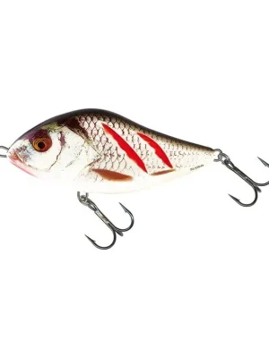 Sezónní Sleva Wobler Salmo Slider FLO 10cm WOUNDED REAL GREY SHINER