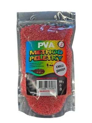 Autentický PVA-METHOD Peletky NFC 3mm-JAHODA/CHILLI-800g