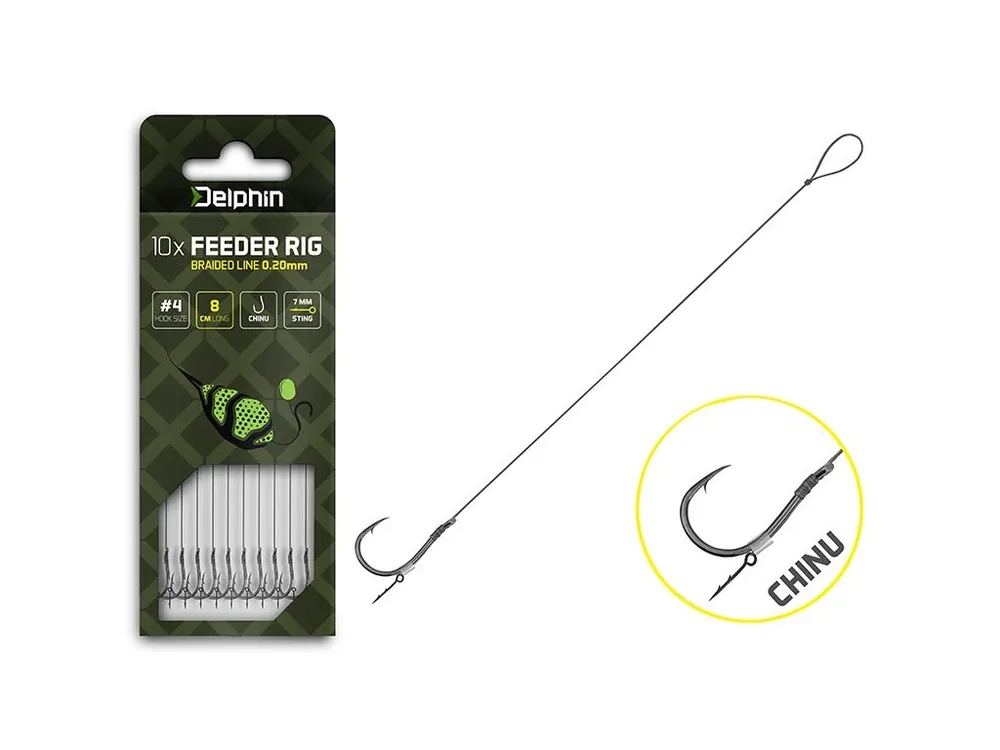 Bezpečná Platba Feederový návazec Delphin Braided Sting / 10ks 8cm/0,20mm/Chinu #4
