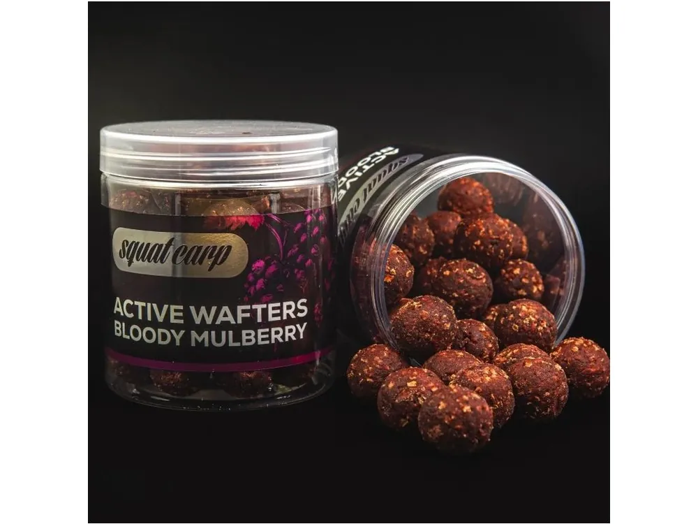 Poslední Šance Active Wafters Bloody Mulberry - rozpustné neutrálně vyvážené boilies 24mm