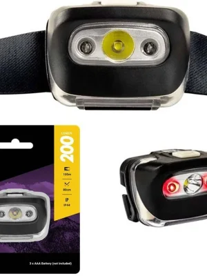Must-Have Technik čelovka Headlamp H10 LED + červená LED 3xAAA 200lm