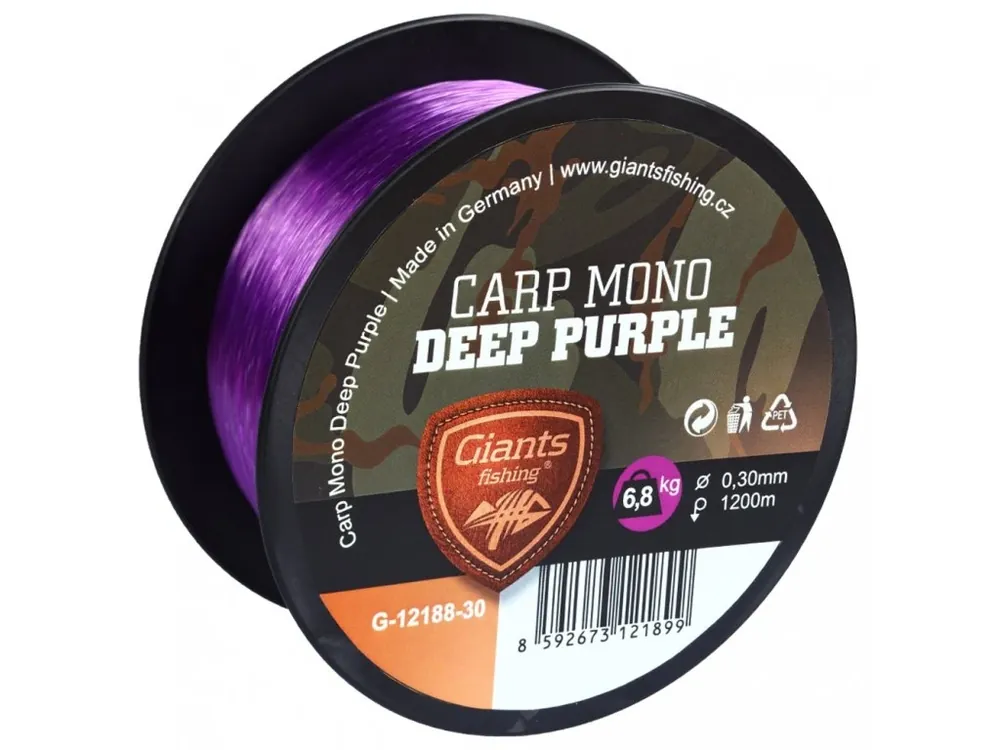 Bezpečná Platba Giants fishing vlasec Carp Mono Deep Purple 0,40mm 1000m