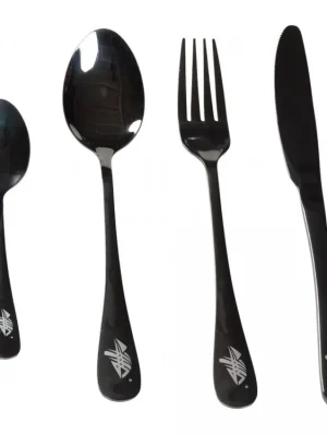 Giants fishing sada příborů černý nerez Cutlery SS 410 Výhodná Nabídka
