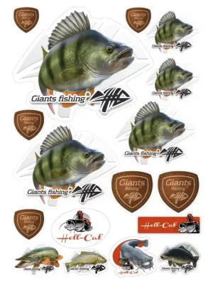Akční Nabídka Giants fishing mix nálepek Okoun 17ks